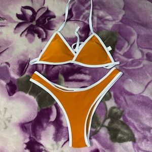 Contrast Bikini Set